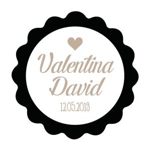 X639.07 PERS. 96 Романтические стикеры с черной волной Dekoraniaevents Bodas