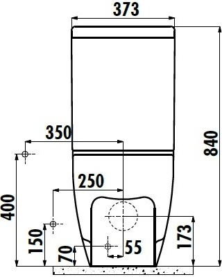 TH360-11CB00E-0000 THOR Унитаз к стене Creavit Thor  - Вид №3