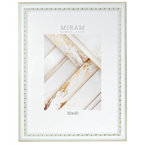 Рамка для фото Мирам 30×40 см белая классика 89422778