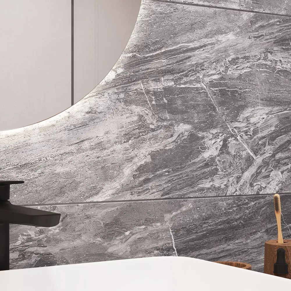 Плитка настенная KREAFORTA Cascada 29.8x59.8 см 1.425 м² матовая цвет темно-серый STLM-2154462