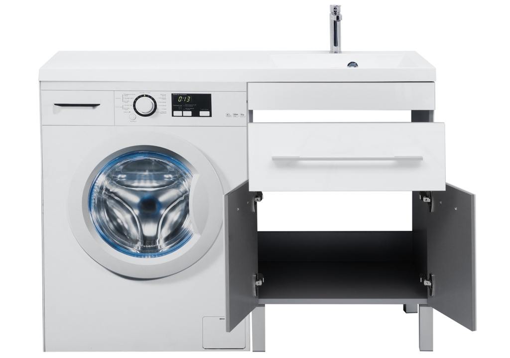 Тумба с раковиной Aquanet Верона 120 R белый (напольная, 1 ящик, 2 дверцы) 0018250700239568 - Вид №11