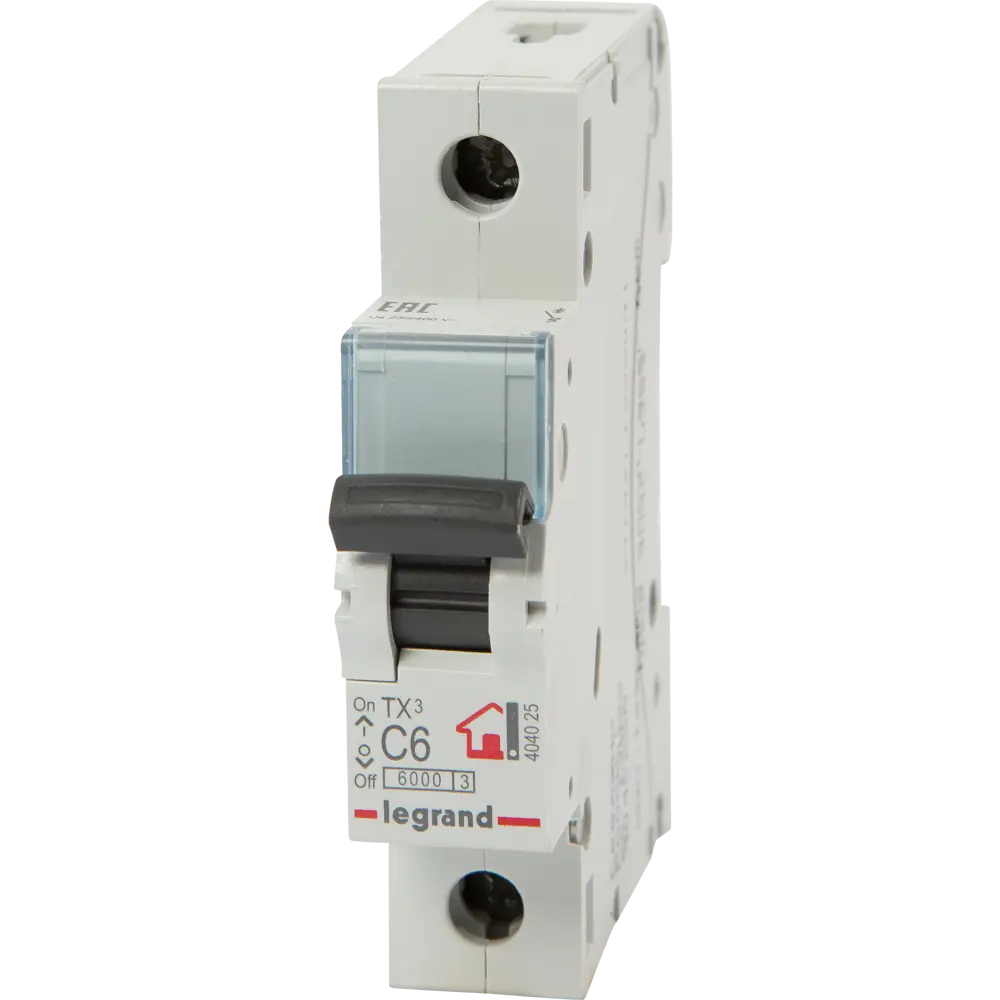 Автоматический выключатель Legrand TX3 1P C6 А 6 кА STLM-2055133