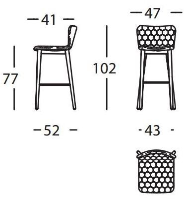 Sancal Высокий табурет со спинкой Tea sun-id-1372934 - Вид №4
