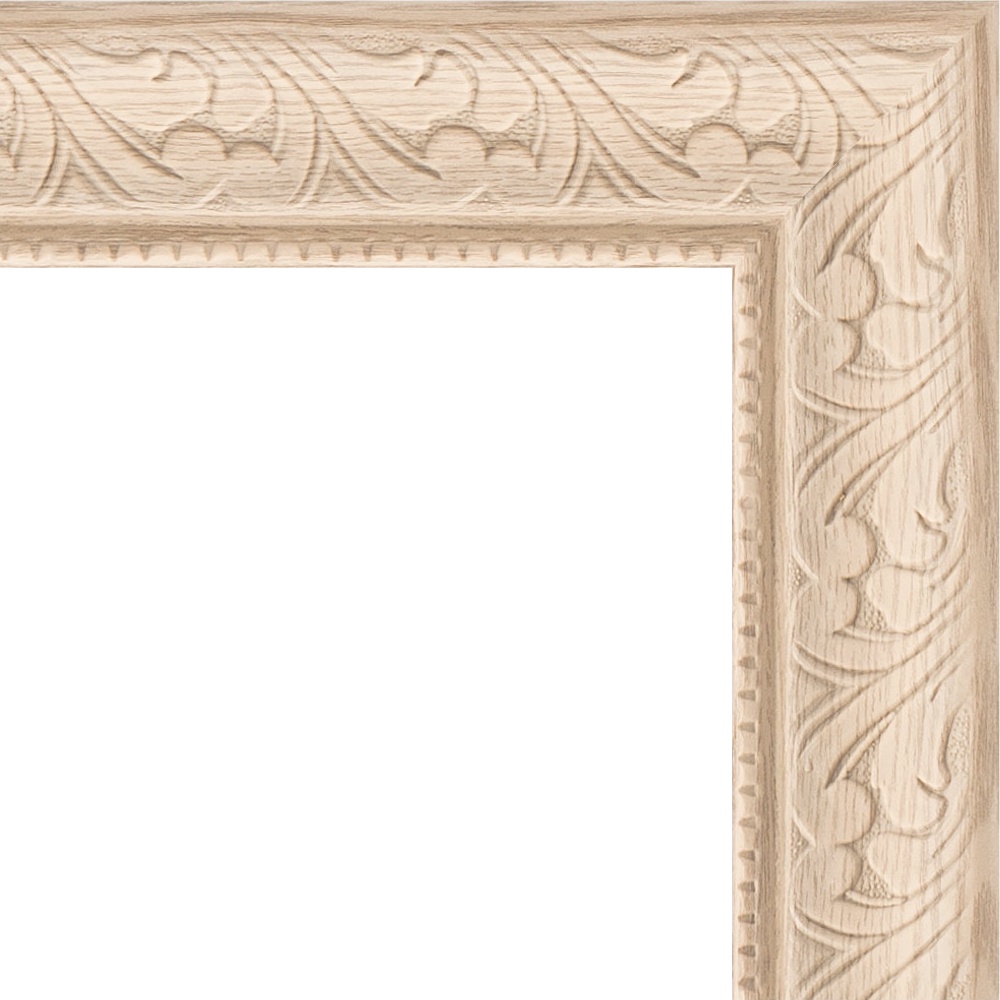 BY 1348 Зеркало в багетной раме - беленый дуб 57 mm EVOFORM Definite - Вид №4