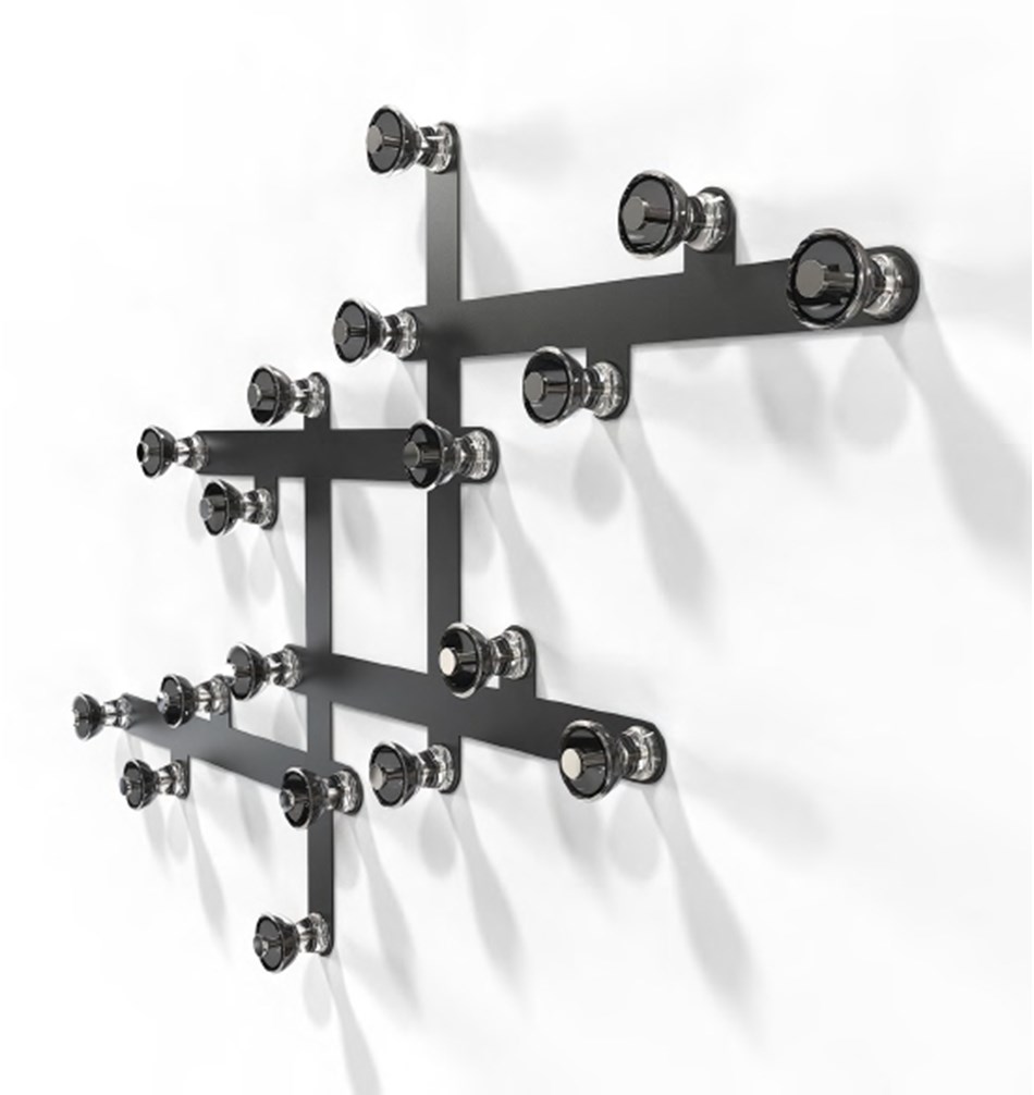 FROST Декоративная тарелка BLOSSOM » черный Алюминий Черный B1000-B  - Вид №1