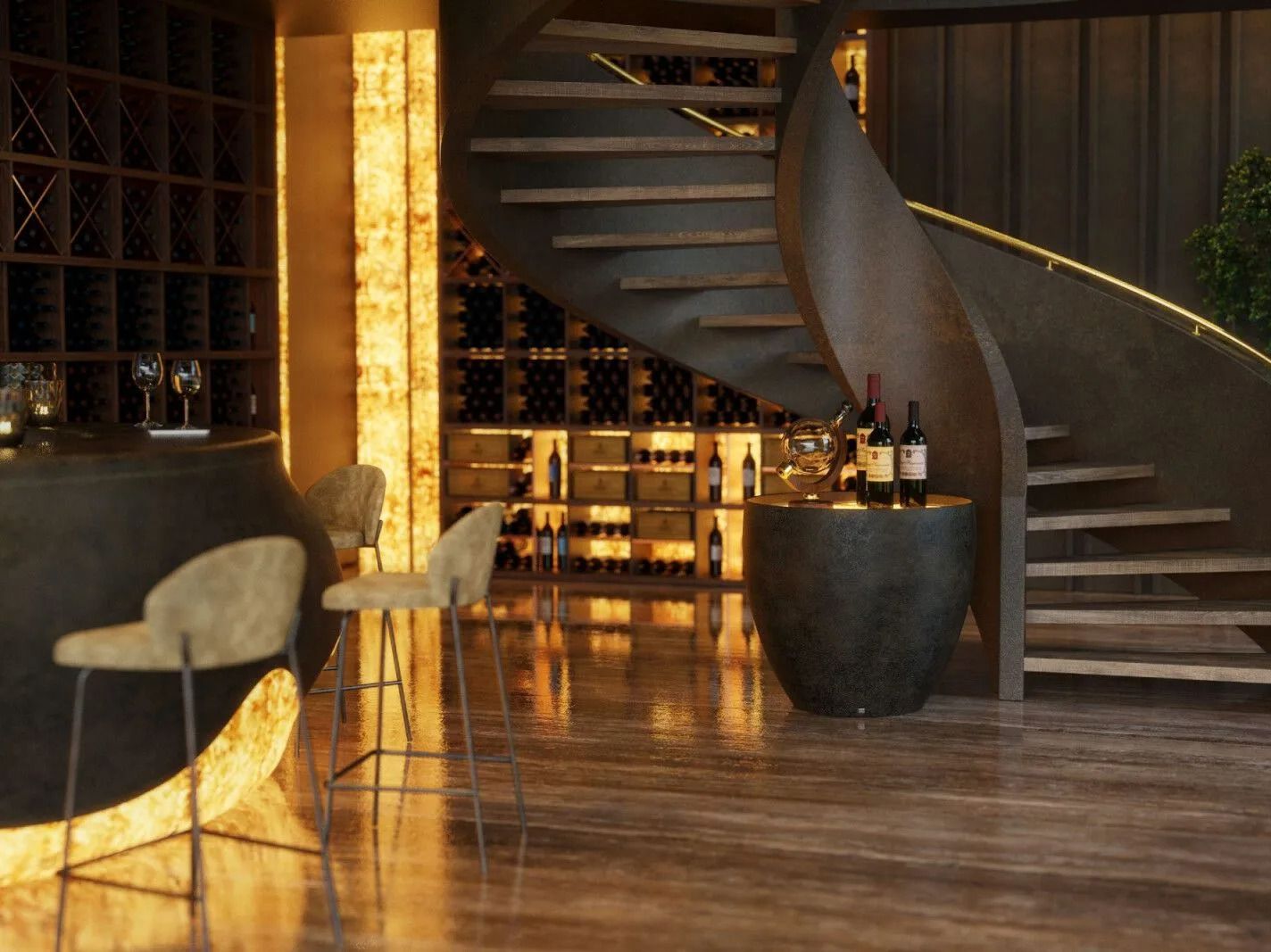 Круглый стол из стекловолокна GANSK BARREL ARCH-00121981 - Вид №1