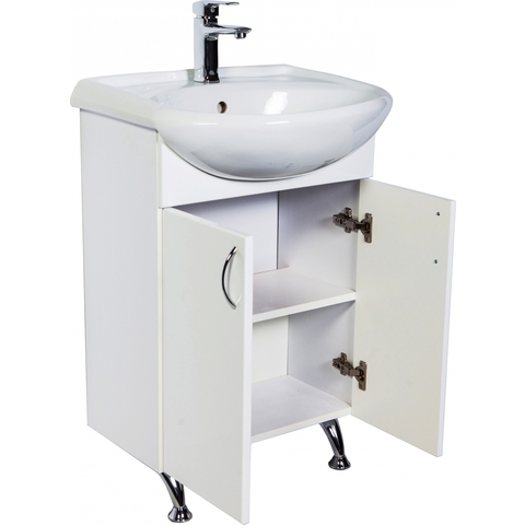 Тумба напольная Роса, цвет белый глянец Хром ORANGE sun-id-1517336 - Вид №3