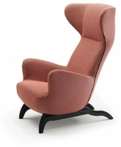 Zanotta Кресло Bergere с обивкой из ткани или кожи Carlo mollino cm 2020