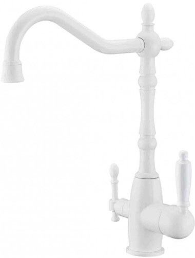 Смеситель ZorG Sanitary ZR 312 YF-33-WHITE для кухонной мойки, белый