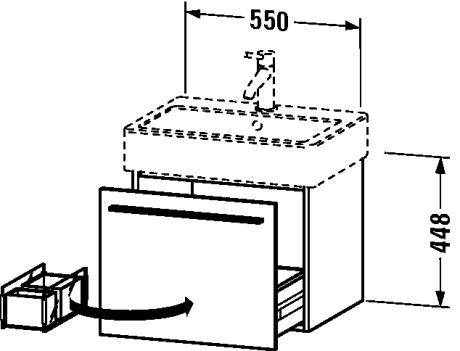 XL604401414 X-Large Тумбочка подвесная Терра, декор Duravit - Вид №1
