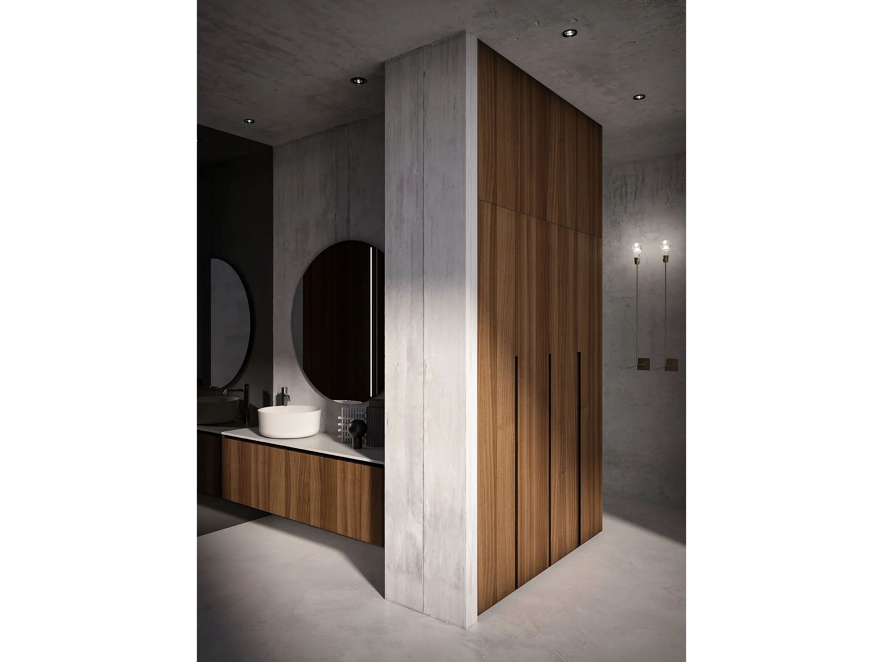 Колонна для ванной из грецкого ореха с дверцами Falper ViaVeneto ARCH-00097397 - Вид №1