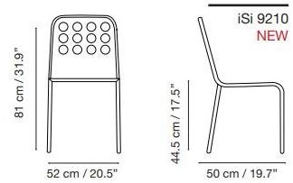 iSimar Штабелируемый садовый стул из стали Sevilla 9210 - Вид №4