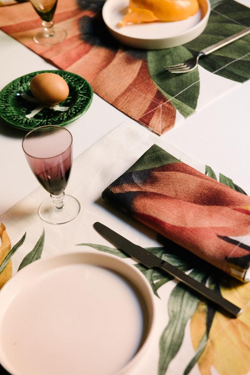 The NapKing Набор для завтрака (6 салфеток + 6 салфеток) Fritillaria sun-id-1455185 - Вид №1