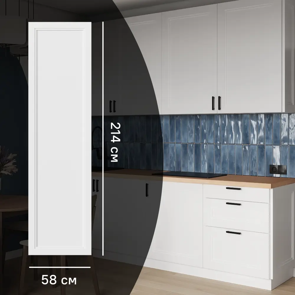 KONSENSA Фальшпанель Котлас белая для кухни в неоклассическом стиле 89387741 STLM-1579037