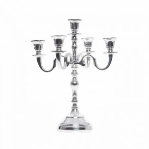Подсвечник металлический на 5 свечей серебристый To4rooms TO4ROOMS  212591 Серебро