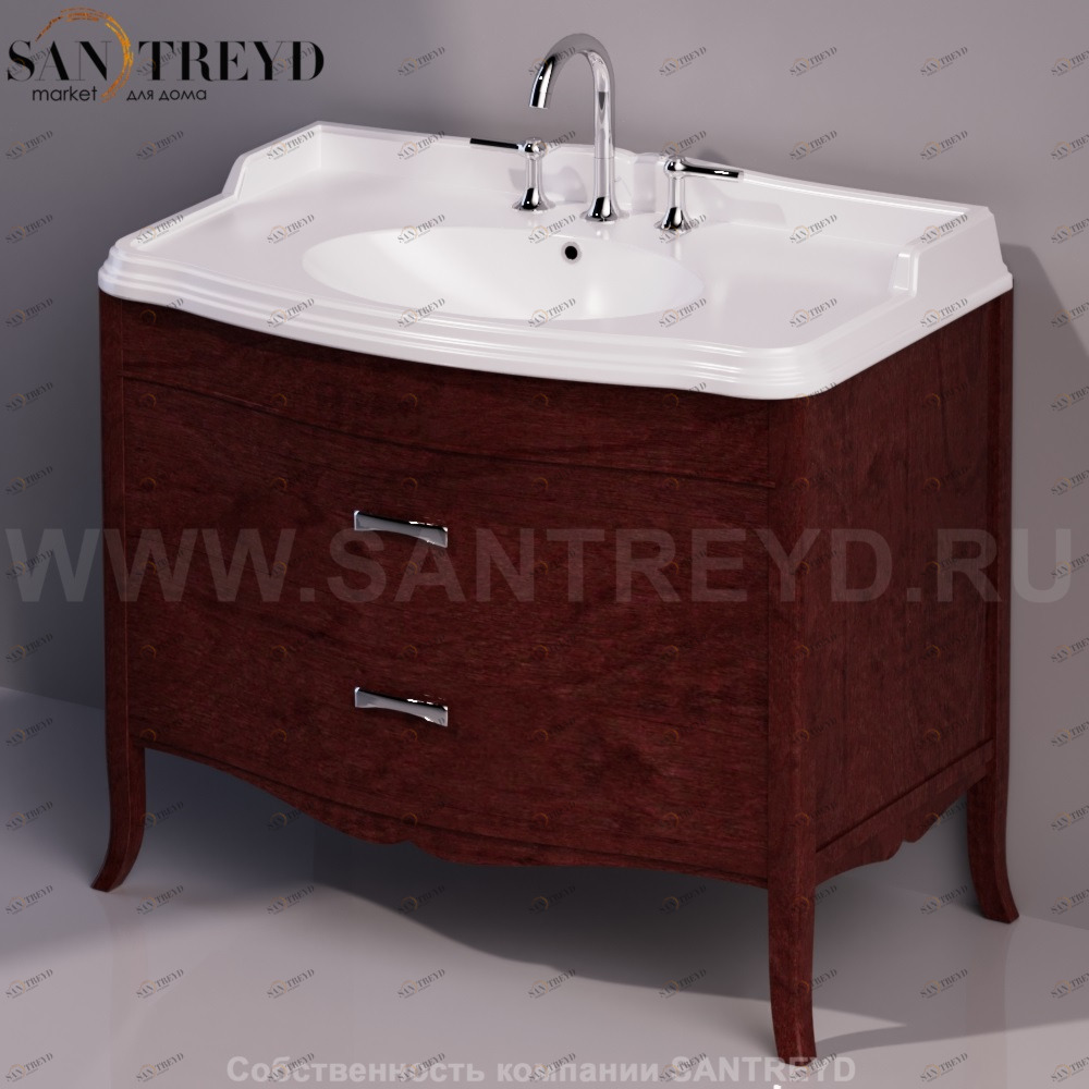 Тумба с ящиком под раковину AR874 орех Simas Arcade ARM4NOCE