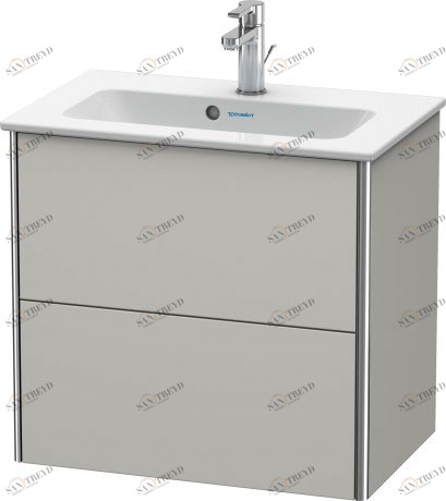 XS416500707 XSquare Тумбочка подвесная компакт Бетонно-серый матовый декор Duravit