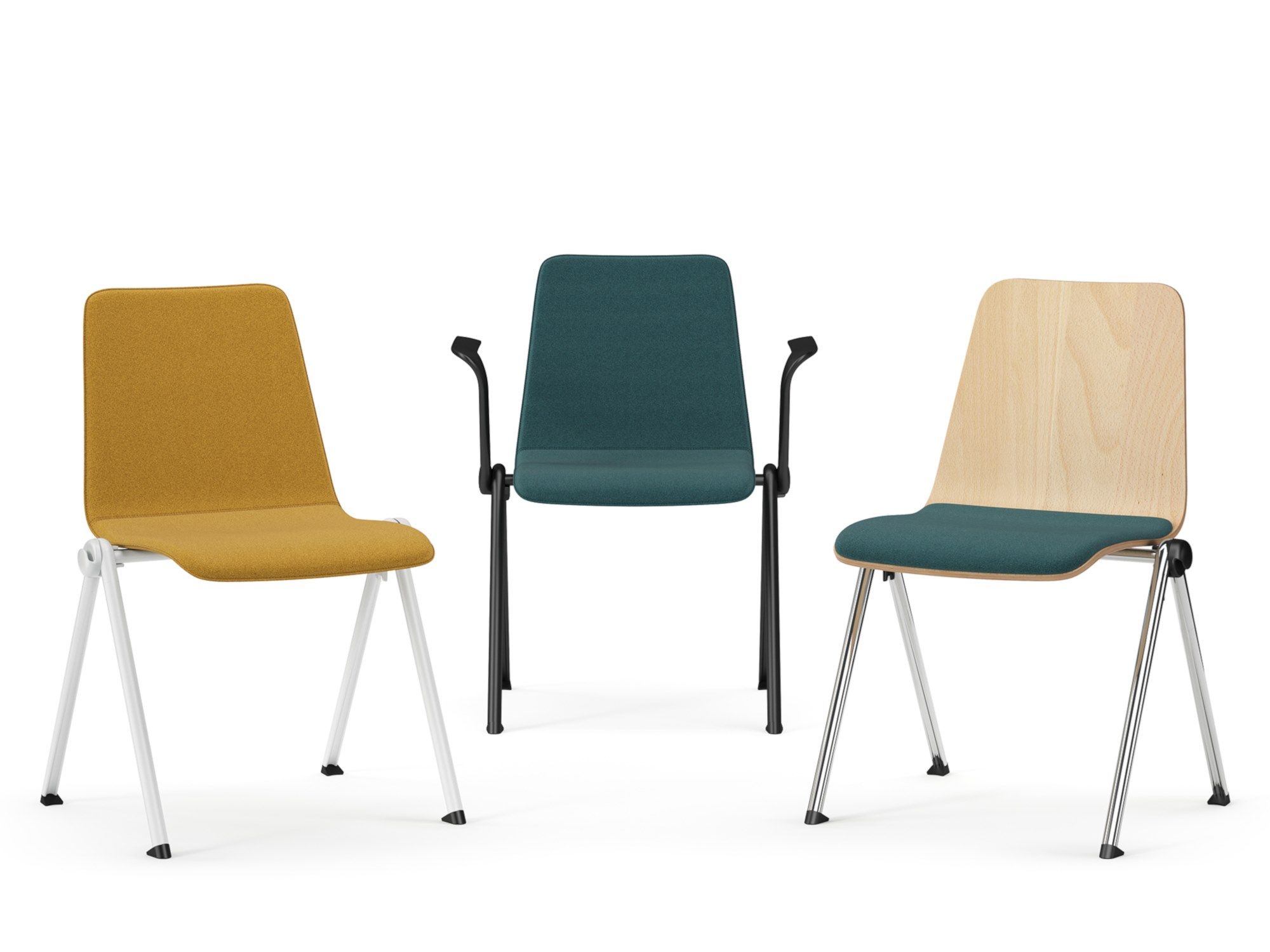 Штабелируемый тканевый мягкий стул для конференций SITLOSOPHY® Lagom ARCH-00152087 - Вид №1