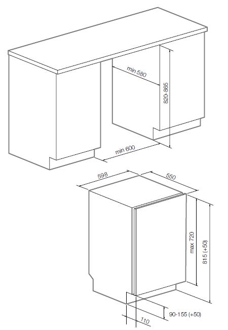 1319609 Встраиваемая посудомоечная машина Graude VG 60.0 STDN-0078431 - Вид №2