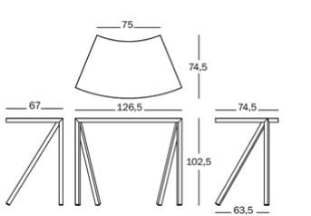 Высокий круглый настенный стол Magis Bureaurama ARCH-00096287 - Вид №4