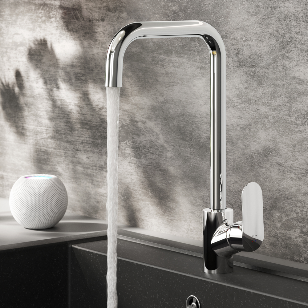 F8006000 смеситель для кухни G-образный излив хром шт. AM.PM Like - Вид №1