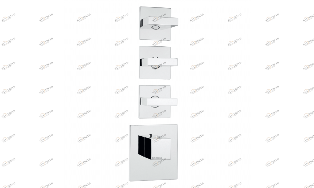 Z033205 + Z030273000 Смеситель & запорный кран Rectangular 6 Outlets (with diverter) HP BOSSINI 