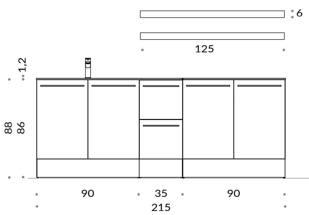 Шкаф для стиральной машины Gruppo Geromin магазин ARCH-00107238 - Вид №2