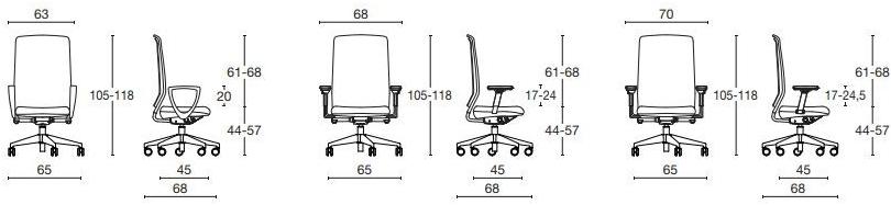 Diemme Офисный стул из ткани с 5 спицами и подлокотниками Goal sun-id-1456526 - Вид №5