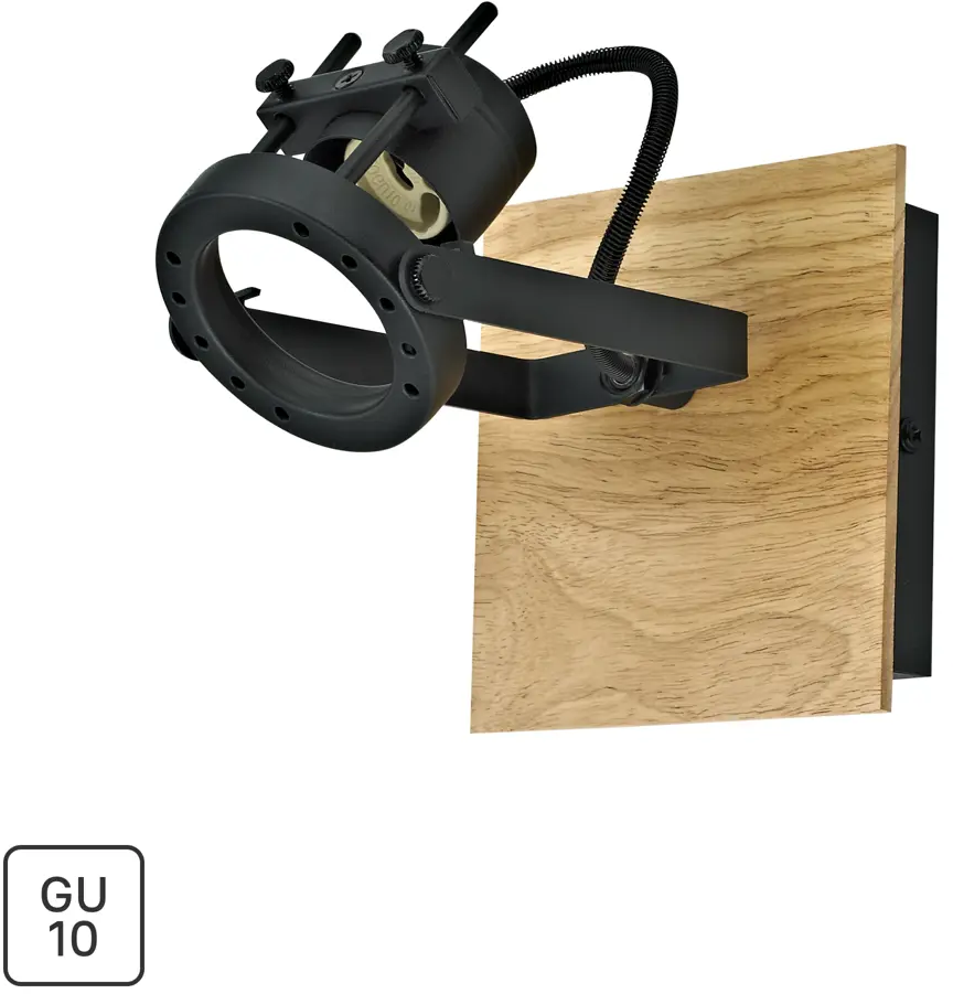 Поворотный спот Inspire Technic с деревянными элементами для акцентного освещения 83618150