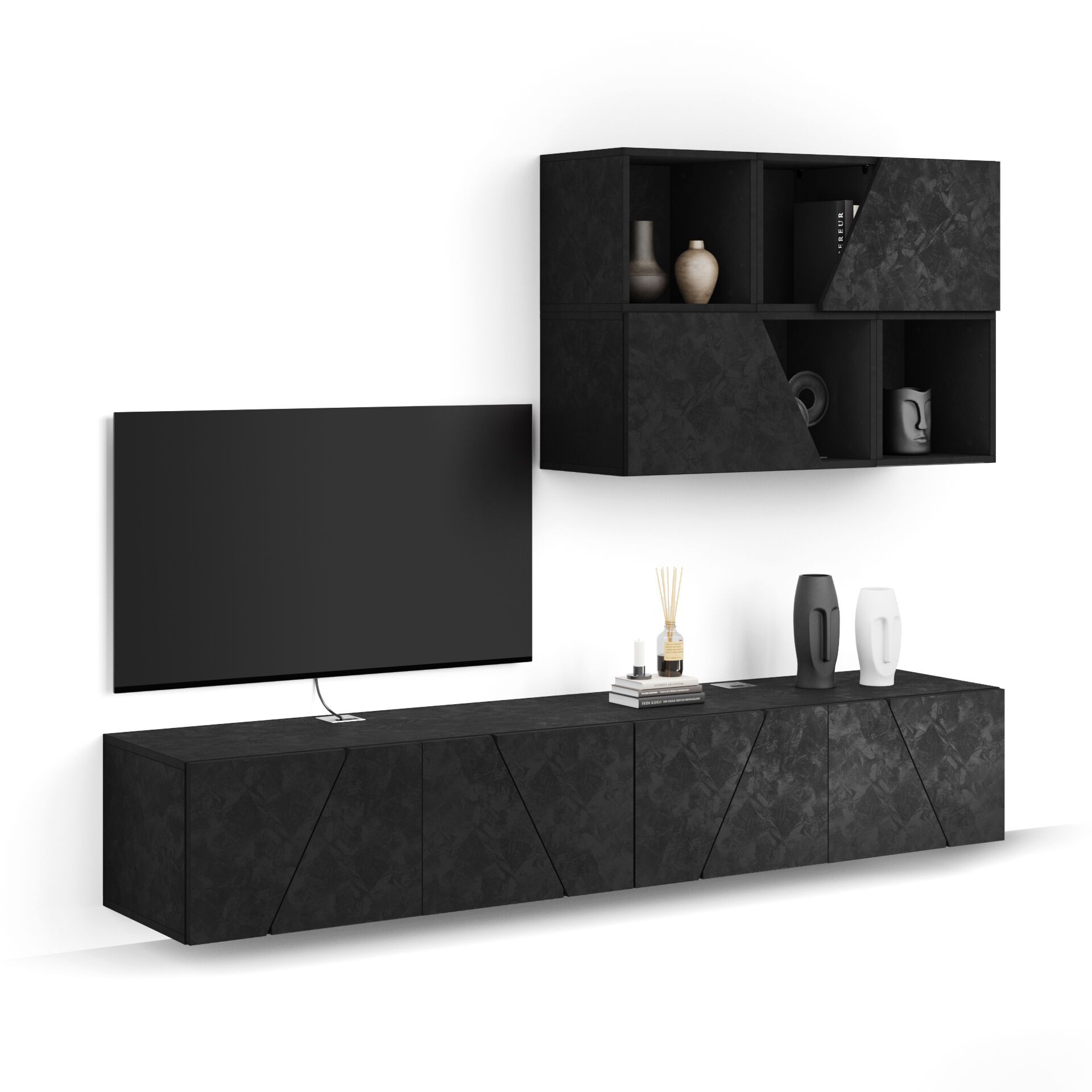 Модульная стена установила оборудованную стену в меламинированном Mobili Fiver EMMA ARCH-00091039 - Вид №51