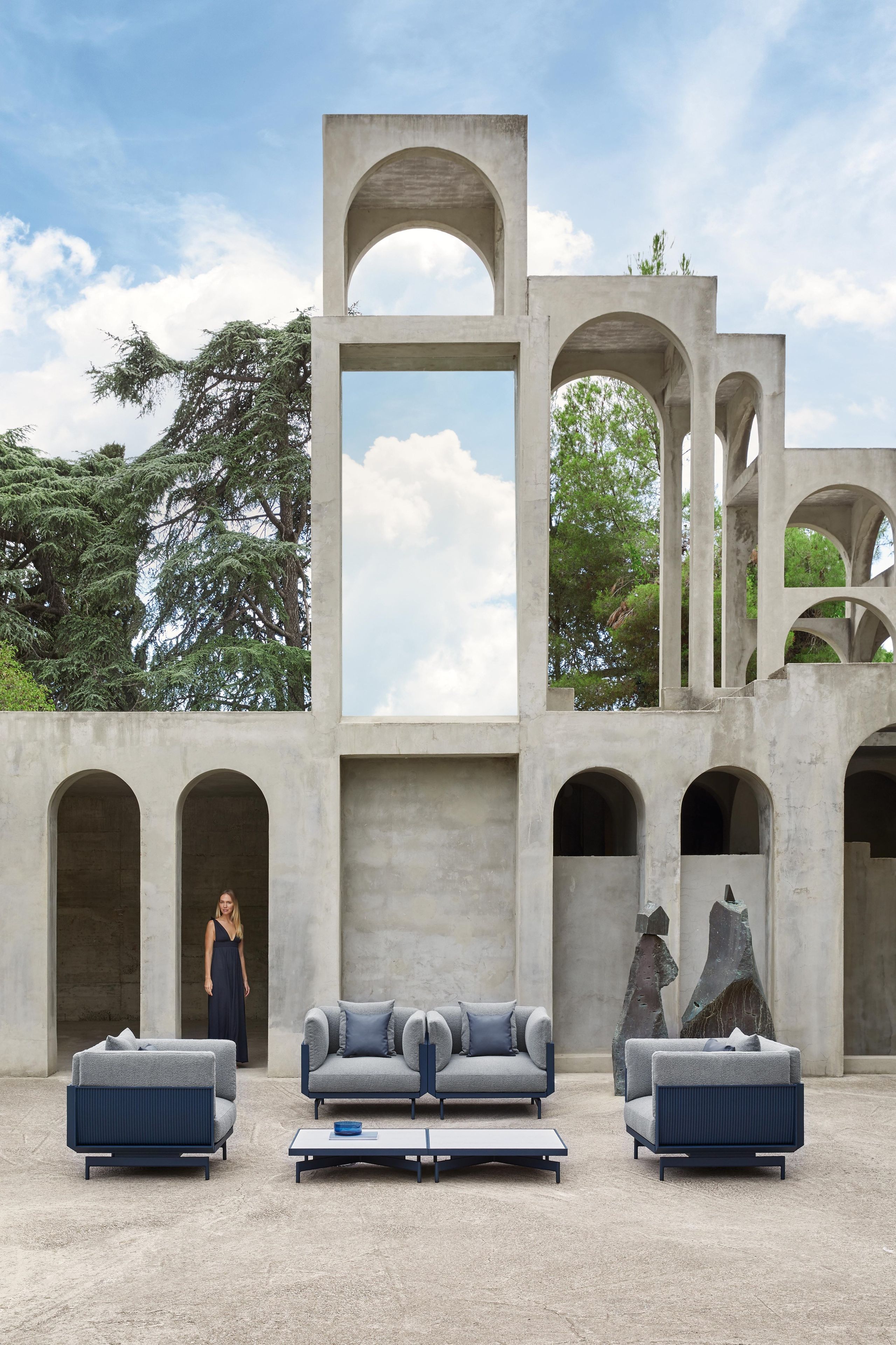 Садовый стул из ткани и алюминия с термокрытием GANDIABLASCO Onde ARCH-00136154 - Вид №47