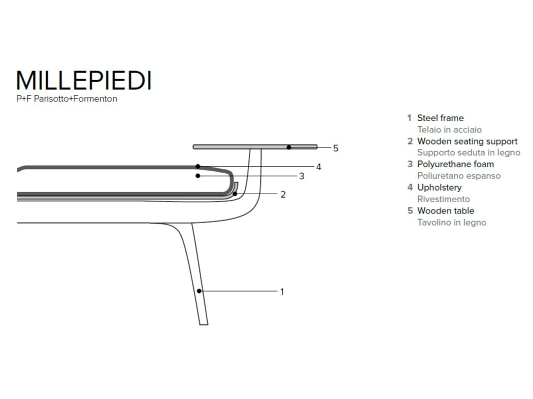 Мягкая скамья True Design Millepiedi ARCH-00089960 - Вид №8