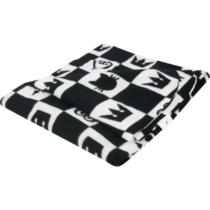 Плед King 120x150 см флис цвет черно-белый