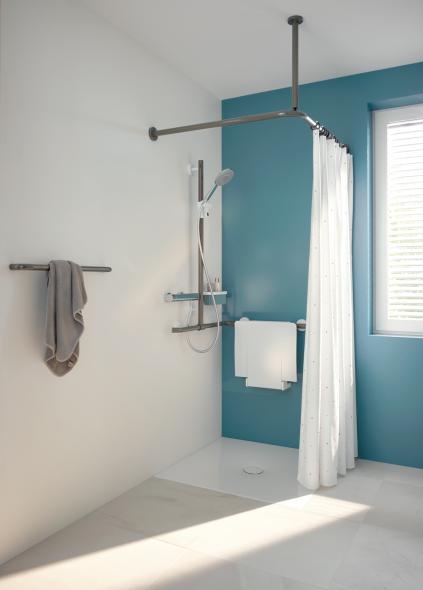 950.35.31091 Поручень для душа с выдвижным держателем для душа HEWI Greifen  - Вид №4