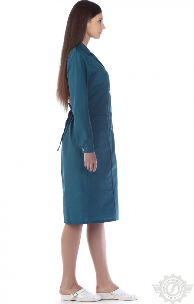63261 Халат "Золушка" бирюза  Одежда для обслуживающего персонала  размер 48/158-164 Спецодежда  - Вид №10