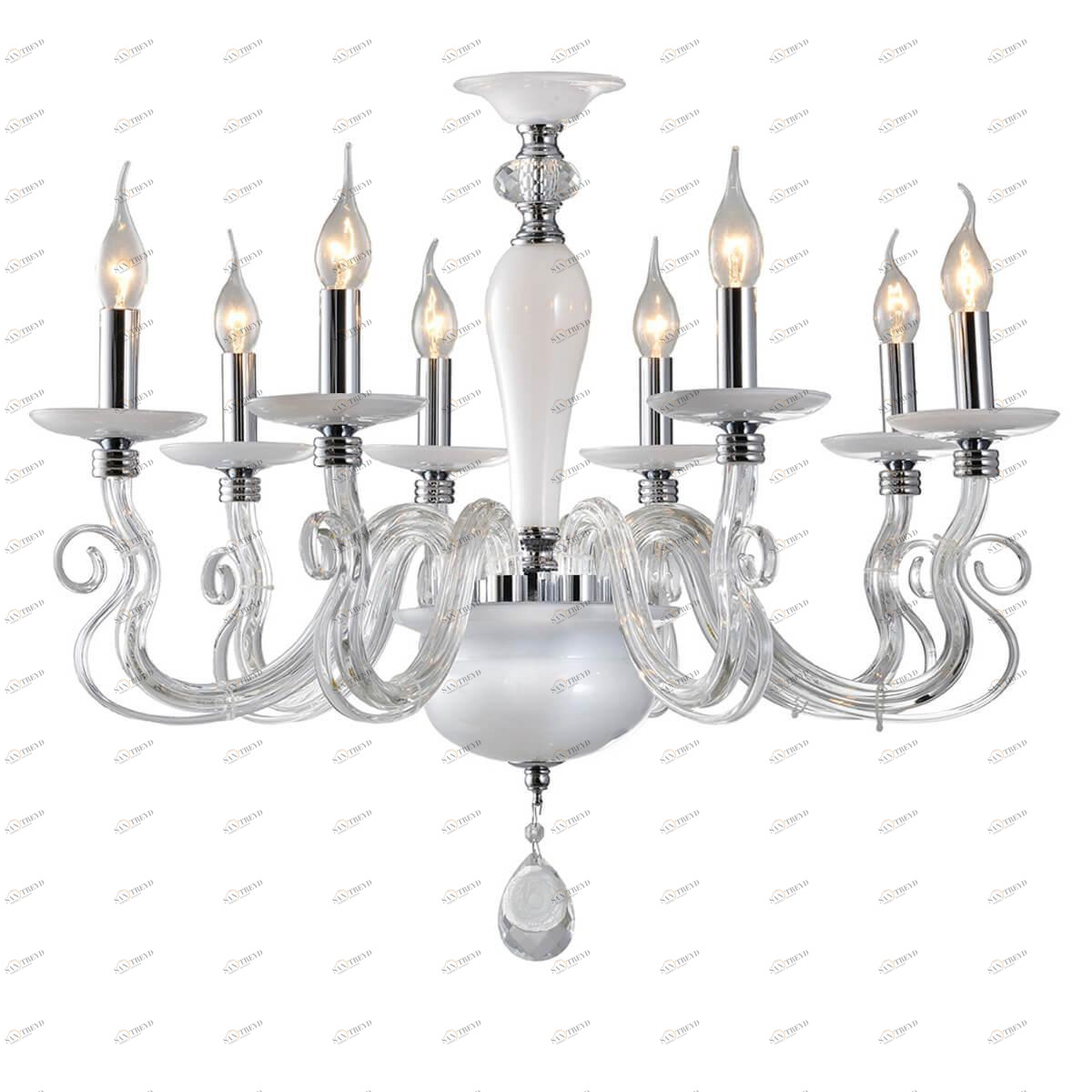 Подвесная люстра Omnilux OML-79303-08 OMNILUX ДИЗАЙНЕРСКИЕ 186453 Белый 