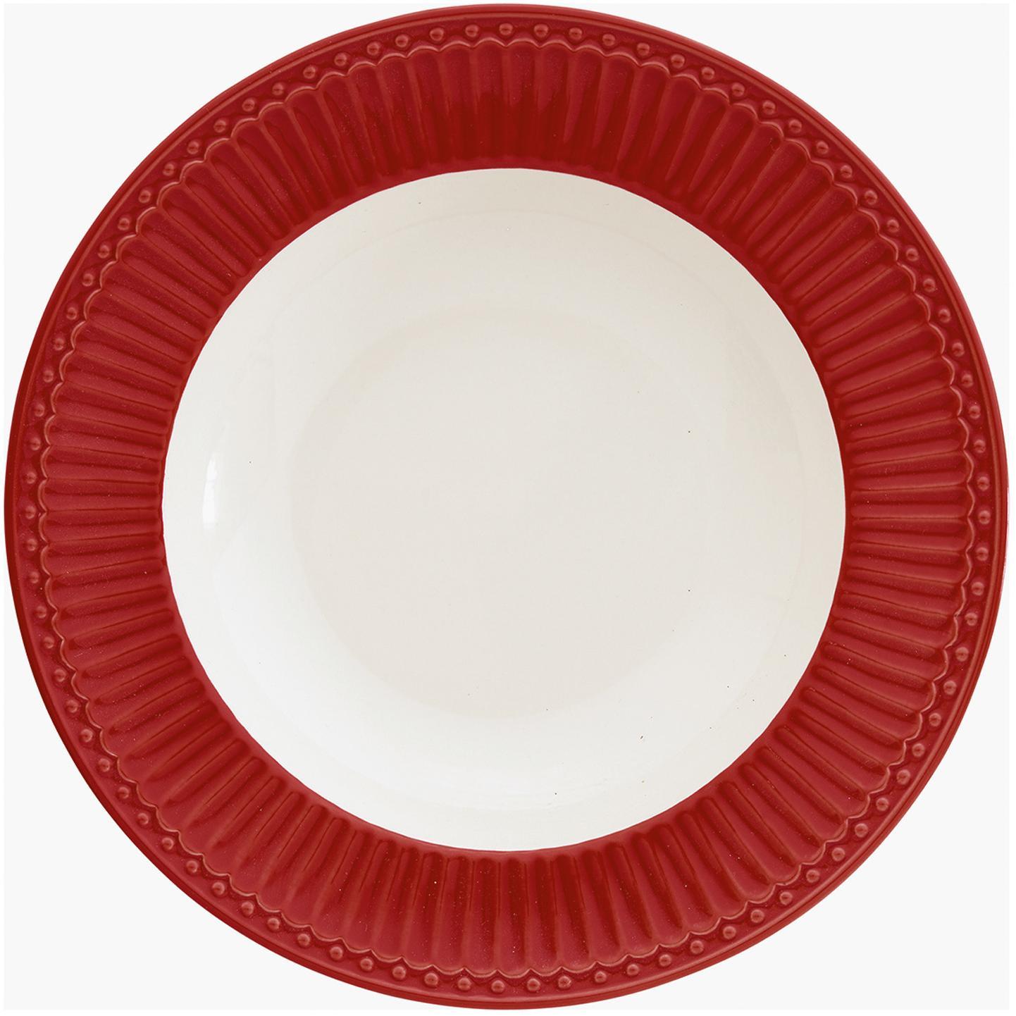 Глубокая тарелка Alice red 21,5 см Greengate STWDPLAALI1006