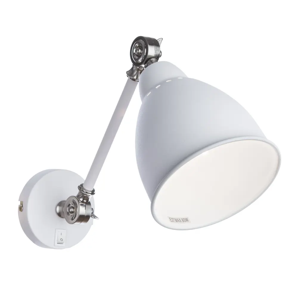 Бра Braccio 1xE27x60 Вт цвет белый матовый Arte Lamp STLM-2184411