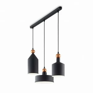 Подвесная люстра Ideal Lux Triade SP3 IDEAL LUX ДИЗАЙНЕРСКИЕ, TRIADE 312811 Черный