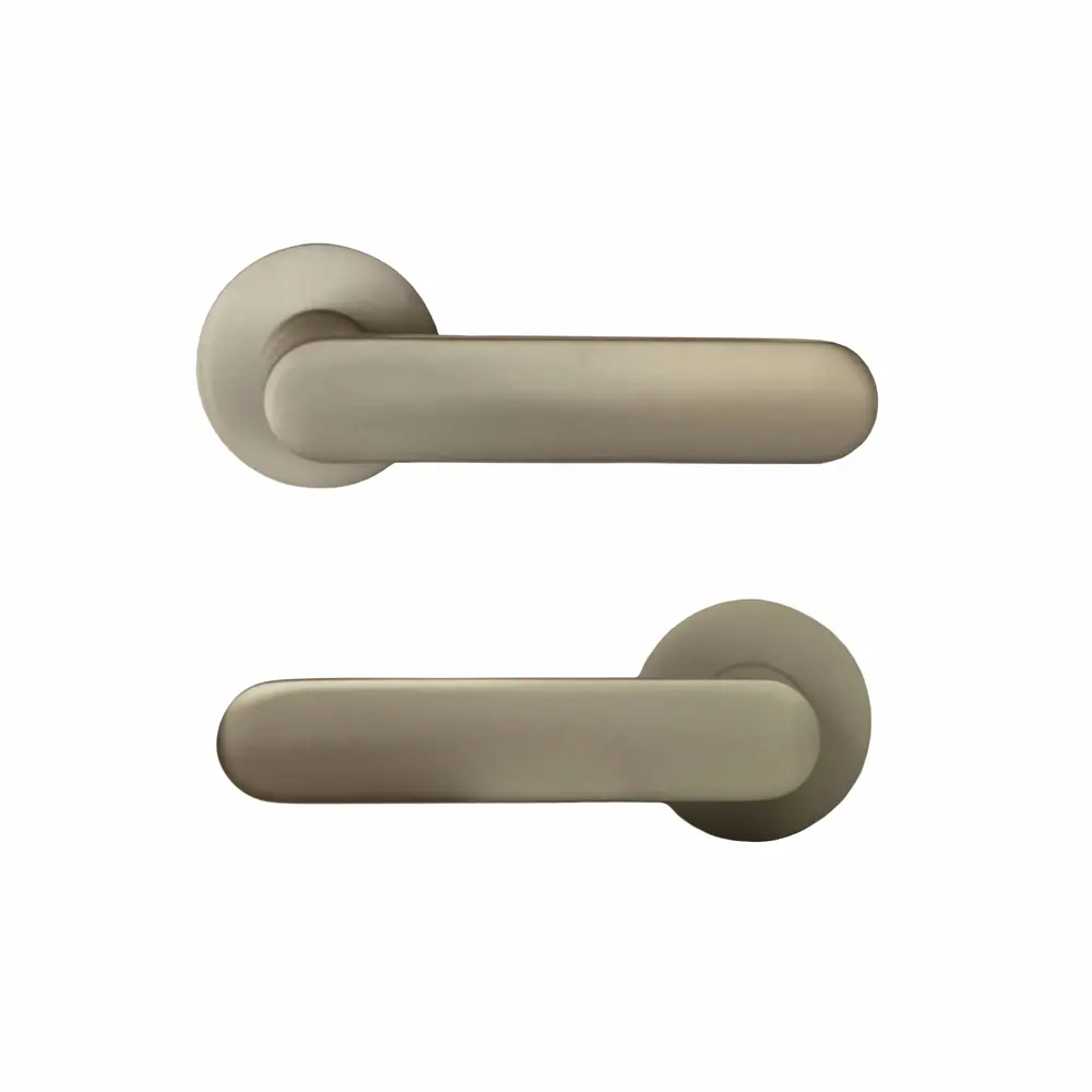 Дверная ручка на розетке KREAFORTA Шуя без запирания цвет никель STLM-2003800 - Вид №1