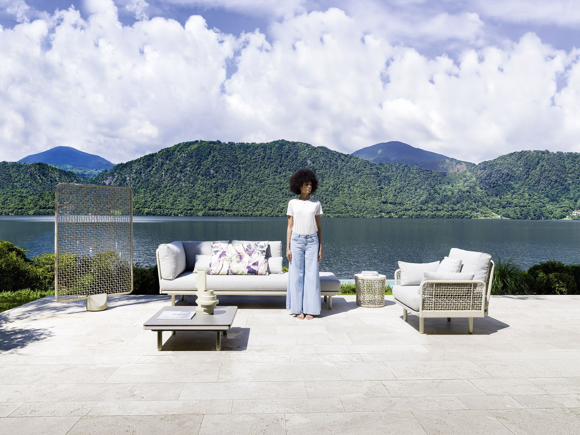 Угловой садовый диван из ткани Varaschin Эмма ARCH-00091774 - Вид №2