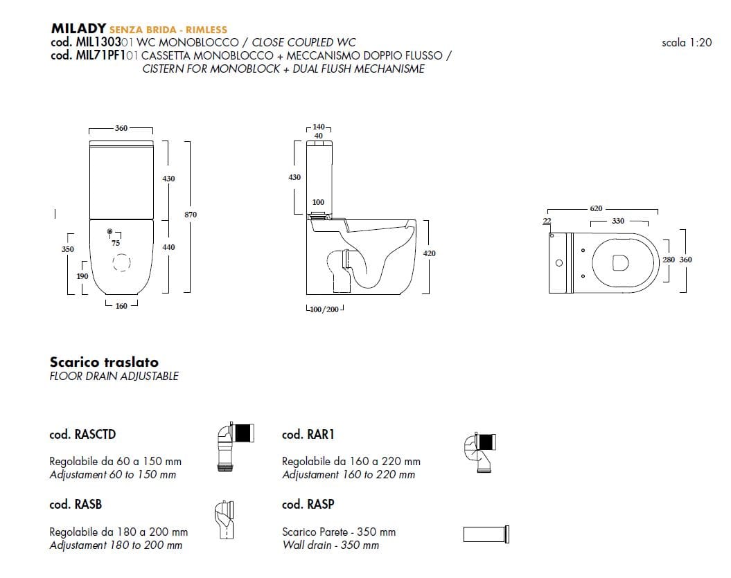 Внешняя вытяжная коробка в витрине Olympia Ceramica Milady ARCH-00064454 - Вид №3