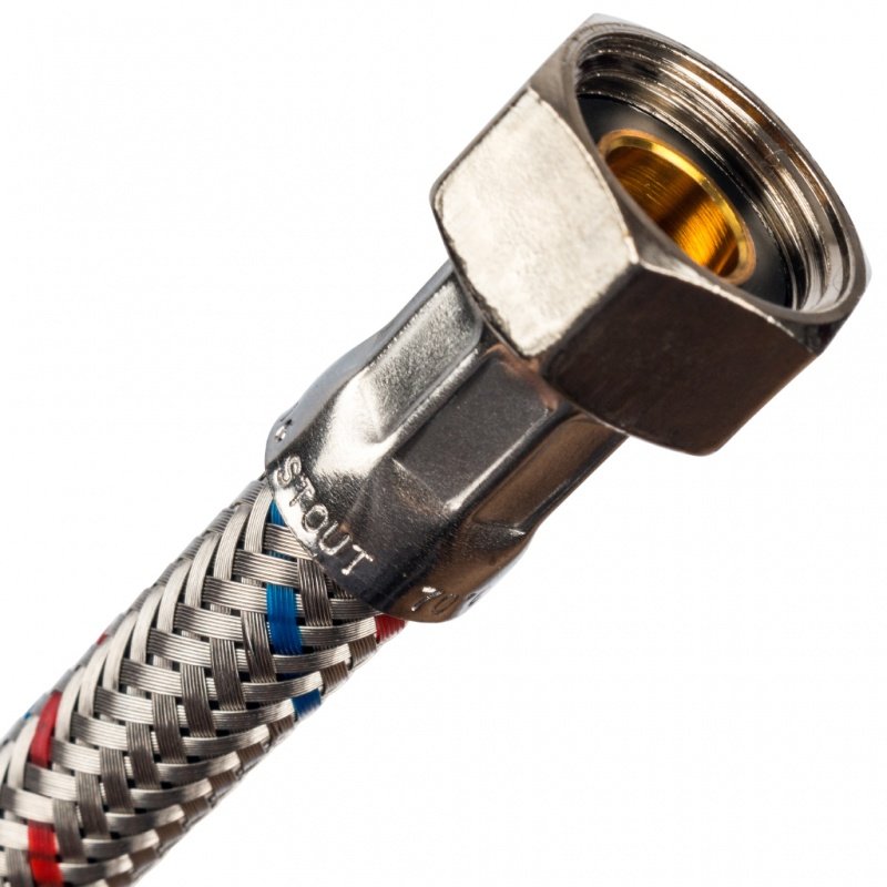 Гибкая подводка для воды ВР 1/2 х ВР 3/8 STOUT - 400 мм SHF0105081510 - Вид №1