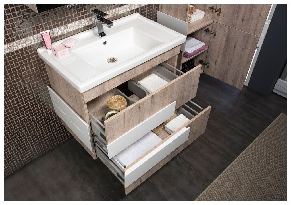 Тумба под раковину Aquanet Мадейра 70 дуб кантри sun-id-275387 - Вид №5