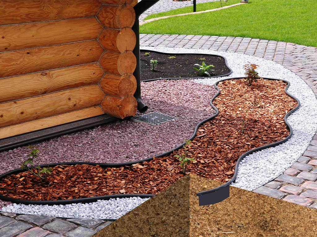 Садовый бордюр "Канта", чёрный ГеоПластБорд GPBST-46 - Вид №2