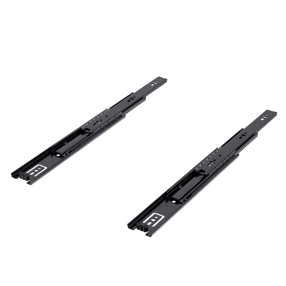 Комплект шариковых направляющих Samet 300 мм без доводчика сталь цвет черный STLM-2003044 - Вид №1