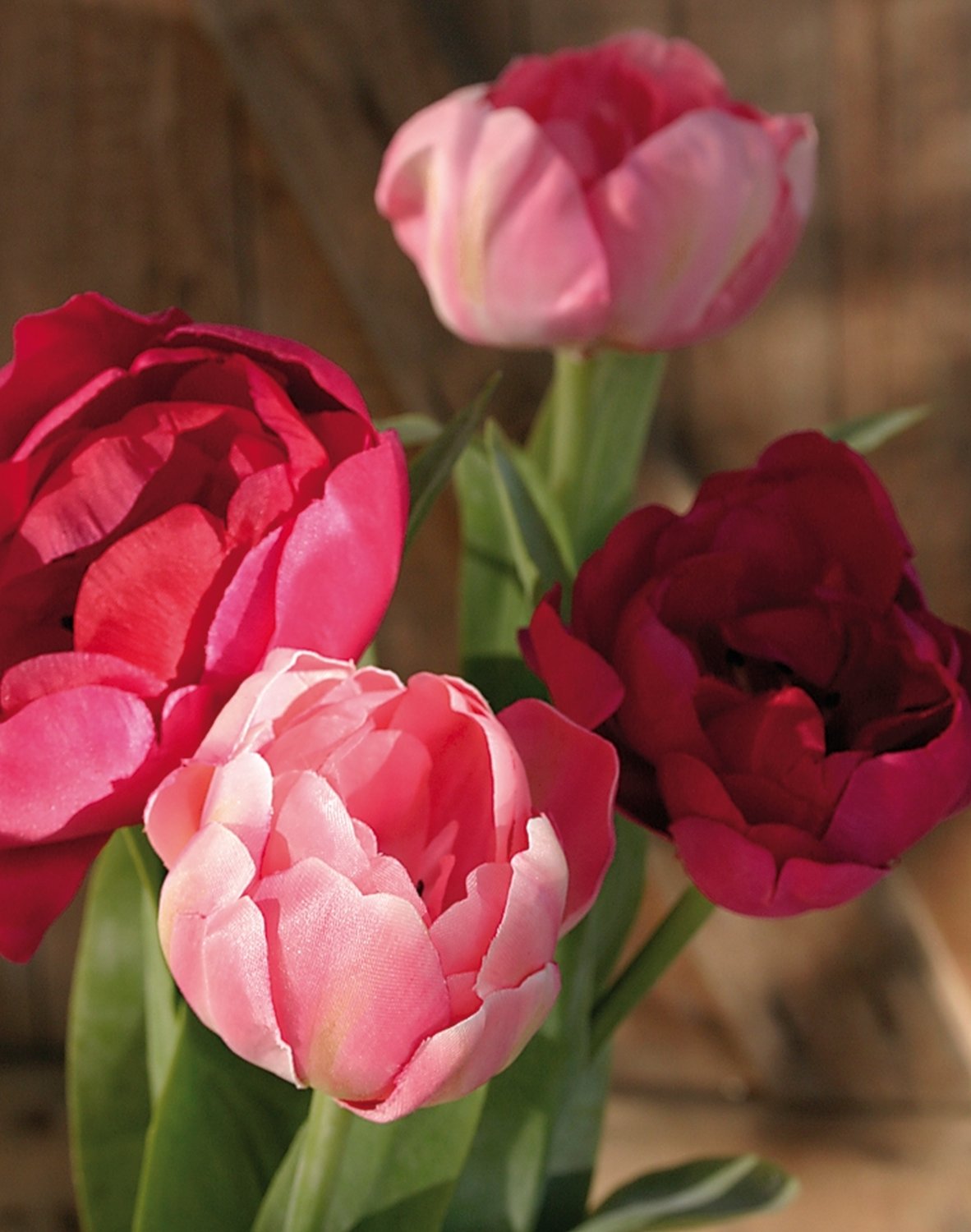 2990 515 a3 Тюльпан шелковые цветы, 2 штуки, 45 см, розовый H-andreas  - Вид №1