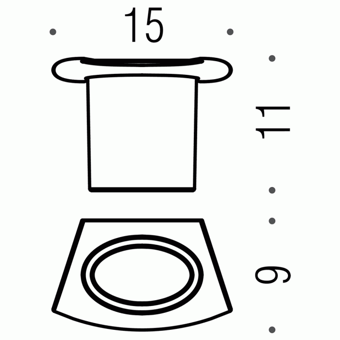 B2802 Стакан настенный COLOMBO LAND Colombo Design - Вид №3