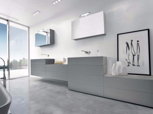 Двойная секционная раковина с ящиками