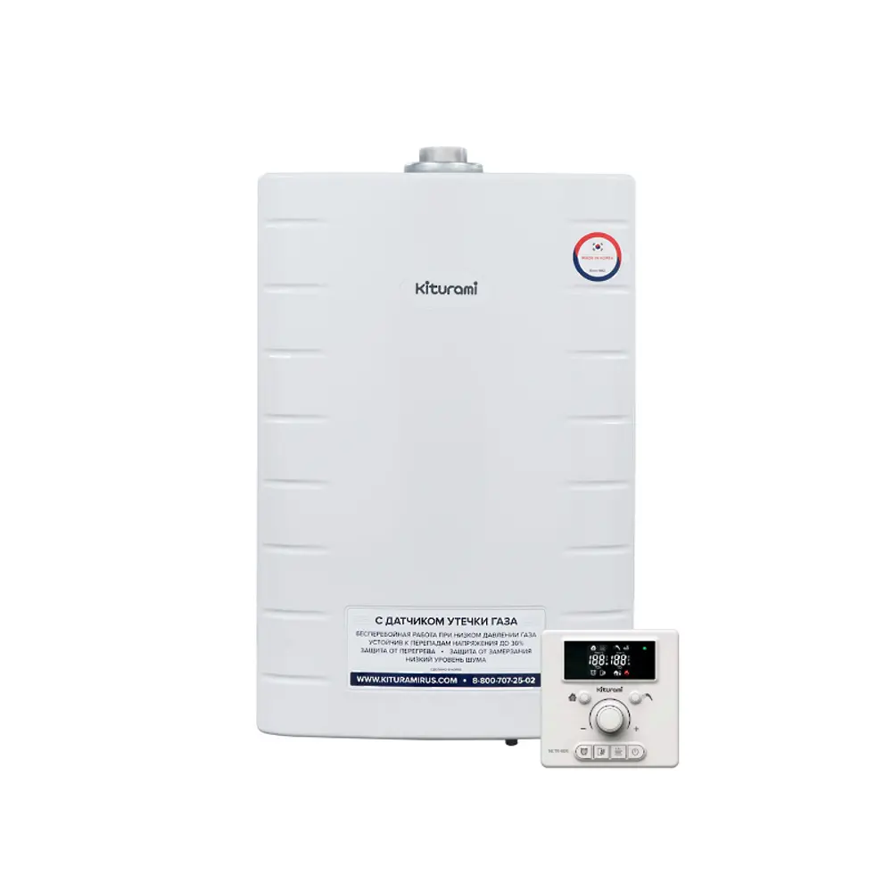 Газовый котел конвекционный 24 кВт Kiturami World Alpha-25 A21E220261 двухконтурный настенный STLM-2121763